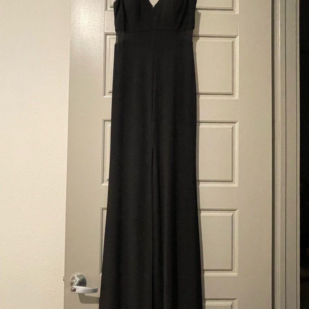 Xscape Black Illusion-Inset Mermaid Gown - Picture 4 of 10